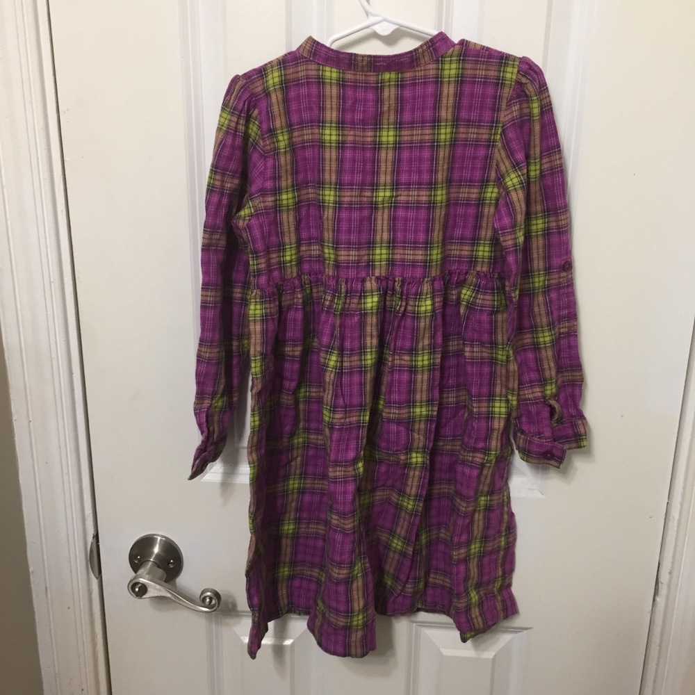 Girls Carters Dress Plaid Flannel Size 6 EUC LS - Picture 3 of 4